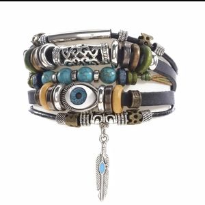 Evil Eye Multilayer Boho/Tribal  Style Unisex Bracelet